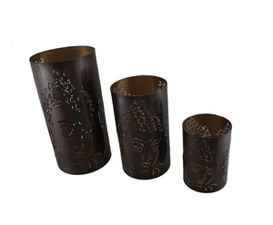 Copper Plated Set of Two <b>Tealight</b> Holder Traditional Decorative Home Living Room Handmade Classic Stylish <b>Tealight</b> Holder - Product Image 4