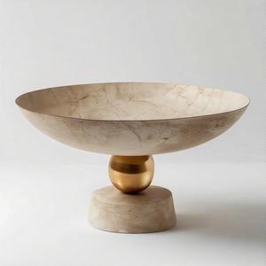 Bol de service de support de bol tactile d'empereur en forme ronde personnalisée pour la décoration de service de mariage d'hôtel à la maison - Product Image 4