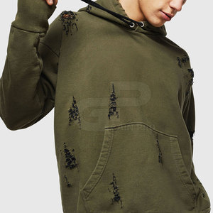 Sweats à capuche pour hommes, lourds, délavés, style streetwear, sweats à capuche délavés pour l'hiver, vêtements décontractés - Product Image 2