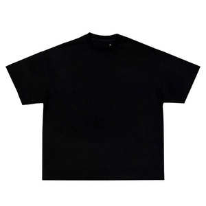 250gsm Oversized <b>Crop</b> Boxy Fit Tshirt <b>Men's</b> 100% Cotton Drop Shoulder Streetwear T Shirt Wholesale Custom logo Unisex T Shirt - Product Image 1