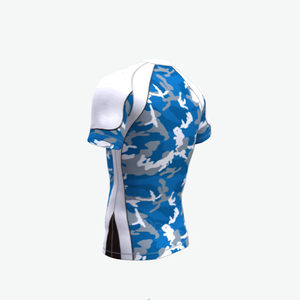 Custom Logo High Quality Wholesale Fitness <b>Swim</b> <b>Shirts</b> for <b>Men</b> Rash Guard Printed Short Sleeve Sportswear Polyester Adults - Product Image 3