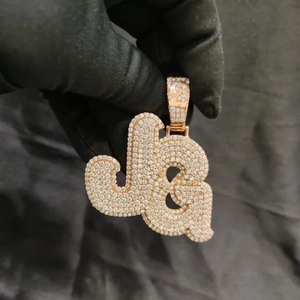 14KT จี้เพชรโมอิสสีทองขาวคุณภาพสูงประดับแร็ปเปอร์ฮิปฮอปสำหรับปาร์ตี้ - Product Image 3