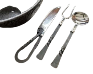 Ensemble de couverts en métal pour ustensiles de cuisine, nouveaux couverts en métal, cuillère et fourchette en argent pour un usage domestique, nouveau ensemble de couverts médiévaux en bas quantité minimale de commande - Product Image 2