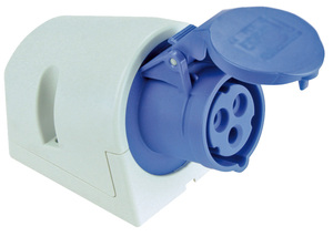 Presa industriale a parete blu a bassa tensione 2P+T IP44 230V 16A (Solera 932131) - Product Image 1