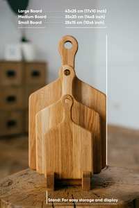 Tabla de cortar de madera hecha a mano de primera calidad, adición duradera, ecológica y elegante para cada cocina con acero inoxidable - Product Image 4