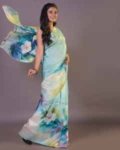 PURE BISHNUPURI TUSSAR TRAVAIL PEINT À LA MAIN DE QUALITÉ SPÉCIALE SAREE AVEC BLOUSE - Product Image 1