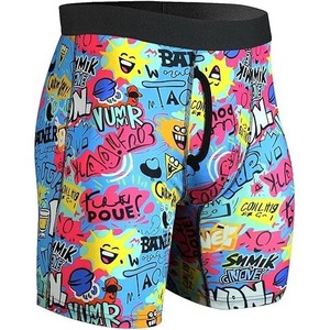 Sous-vêtements de sport pour hommes de haute qualité, caleçons longs, boxers classiques, tricotés, 90% polyester, 10% élasthanne, antibactériens - Product Image 3