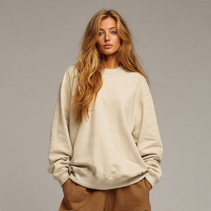 Sudadera Holgada de Gran Tamaño para Mujer, Estilo Urbano, con Estampado Otoño/Invierno, Hombros Caídos, Logotipo Frontal, Corte Informal - Product Image 1