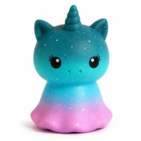 Jouet Squishy Licorne Galaxie en PU à Remontée Lente, Anti-Stress, Doux à Presser, Décoration de Bureau Kawaii, Cadeau
