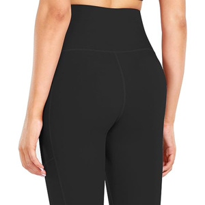 2024 OEM Custom Color Compression Gym Workout Full Length High Waist <b>Leggings</b> Solid <b>Pattern</b> Quick Dry Breathable Sport - Product Image 3