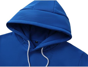ONDRA Sweat-shirt à capuche décontracté à manches longues en coton 100% pour homme, avec cordon de serrage et poches, pour l'hiver - Product Image 3