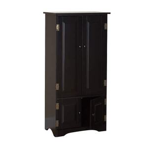 Armoire de rangement classique à deux niveaux avec portes supérieures et inférieures, idéale pour la cuisine, la salle de bain ou le salon - Product Image 3