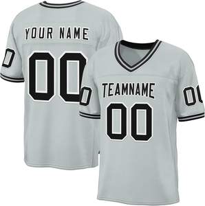 Camiseta de fútbol americano de poliéster 100% personalizada, conjunto de manga corta transpirable con logotipo de sublimación, uniforme de talla grande y alta calidad - Product Image 3