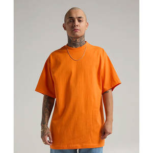 Unisex 260 Gsm 100% algodón de gran tamaño gota hombro camiseta al por mayor patrón sólido tejido de punto camiseta - Product Image 5