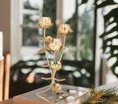 Portavelas de Pilar hecho a mano decorativo de Metal dorado mesa para Navidad, portavelas de Diwali decoración del hogar, decoración de mesa - Product Image 3