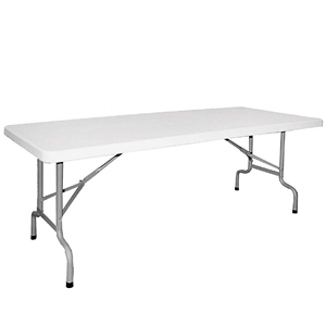 โต๊ะโพลีเอทิลีนพับได้สำหรับกลางแจ้งใช้ในบ้านพร้อม200x90x75cm กรอบโลหะ - Product Image 1
