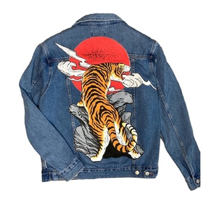 2024 nouveauté veste en jean pour hommes sur mesure Service OEM avec techniques lavées col rabattu conception d'hiver - Product Image 3