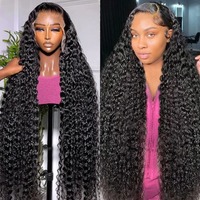 Perruque Lace Front 13x6 en Cheveux Humains Ondulés (Water Wave) – Vente en Gros, Prête à l'Expédition pour Femmes Noires, de 10 à 34 Pouces, Couleur Naturelle, Perruques avec Closure 13x4