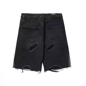 กางเกงยีนส์ขาสั้นสำหรับผู้ชายกางเกงขาสั้นผ้ายีนส์ขาดสำหรับ2025 - Product Image 5