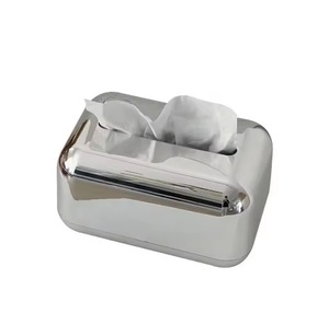 Nuevo lanzamiento, diseño europeo, mesa de comedor, caja de pañuelos de Metal decorativa, cocina, boda, hospitalidad con tamaño y logotipo personalizados - Product Image 1
