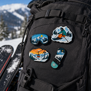 Épingles en émail personnalisées pour le ski et le snowboard, badges de revers pour veste et sac à dos, souvenirs de station de ski - Product Image 3