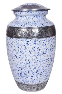 Nouvelle arrivée vente entière urne pour cendres humaines urne funéraire classique en métal pour cendres humaines urne décorative en marbre bleu Ashe - Product Image 4