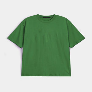เสื้อยืดโอเวอร์ไซส์สำหรับผู้ชายผ้าฝ้ายแขนสั้นป้องกันการยับง่ายทรงบ็อกซี่ของ100% ระบายอากาศได้ดีดีไซน์พรีเมี่ยม - Product Image 3