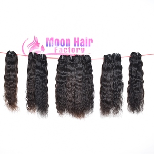 100% producto Original cutícula alineada aspecto natural crudo indio templo paquetes de cabello humano ondulado dibujado suave sedoso para la venta por Export - Product Image 4