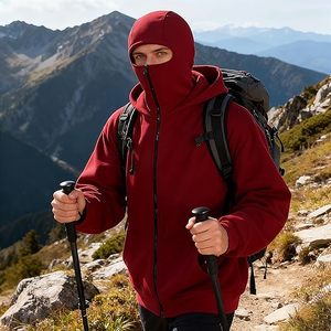 Sudadera con Capucha de Esquí Térmica y Cortavientos de Lujo al por Mayor de Alta Calidad con Cremallera, Logotipo Personalizado, Bolsillo Frontal Grande, de Poliéster Blanco - Product Image 6