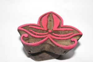 Hand Carved Wooden <b>Stamp</b> with Lotus Designs Elegant Printing Block for Home Decoration - Product Image 4
