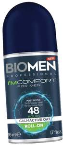 Biomen Deodorant Roll On I'm Energy 50 ml 48 Hour Control Calmative <b>Oat</b> Antiperspirant Postbiotic Freshening for Sensitive Skin - Product Image 3