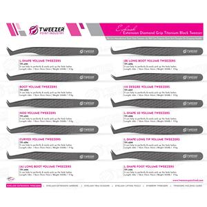 Dot Design Bird Beak Individual Eyelash Extension Tweezers <b>Japanese</b> Stainless Steel Lash Tools With Customized Label - Product Image 6