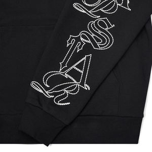 Sweat à capuche personnalisé de haute qualité, imprimé numérique brodé, avec strass, 100% coton respirant - Product Image 5