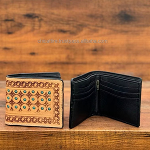 Nueva Cartera de hombre de cuero genuino hecha a mano de tendencia personalizada con bolsillo con cremallera elegante soporte de efectivo perfecto Regalos para Él - Product Image 5