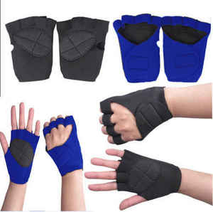 Gran oferta de guantes de gimnasio de medio dedo con soporte para muñeca, colores personalizados para levantamiento de pesas, tamaños internacionales estándar - Product Image 1