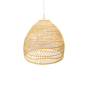 Rattan Hanging <b>Lamp</b> Decorative, <b>Natural</b> Rattan <b>Lamp</b> <b>Shade</b> for Living Room, Home Decoration - Product Image 1