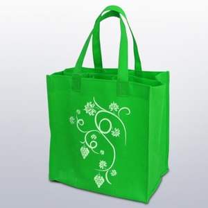 Custom Hot pressing ultrasonic sewing Biodegradable NonWoven Reusable Shopping <b>Tote</b> <b>Bag</b> with logos - Product Image 1