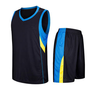 Ensemble de maillots de basket-ball réversibles personnalisés pour hommes, vêtements d'été respirants avec uniformes d'équipe imprimés - Product Image 1