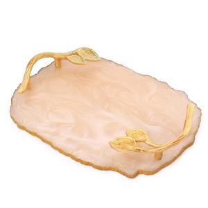 Gani CRAFT impex ถาดเสิร์ฟอาหารทำด้วยมือไม้อะคริลิคหินอ่อนสำหรับใช้ในห้องครัว - Product Image 1