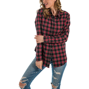 New Look Classy Camisa de franela de algodón 100% para mujer Botón frontal Casual Transpirable Ecológico - Product Image 4