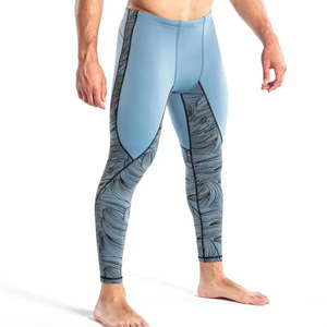 New Men's High-Waisted Spandex <b>Polyester</b> <b>Leggings</b> Customized Fitness Running Pants Men's <b>Leggings</b> - Product Image 5