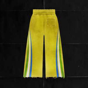 Jogger évasé d'hiver unisexe respirant séchage rapide polaire coupe-vent brodé serviette impression couleur strass grande taille - Product Image 4