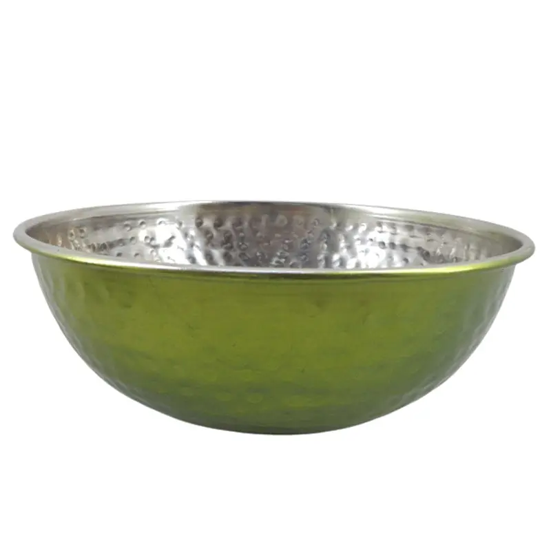 Antique Decorative Set Of 2 Serving Bowl Nickel With Green Color salad bowl For Kitchen & Table Top Decoration Wholesale In Bulk