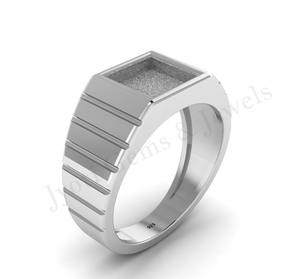 Chevalière en argent sterling 925 de bonne qualité Plaqué or 18 carats Style turc pour hommes Fabrication de bijoux vierges personnalisée fabriquée en Inde - Product Image 2