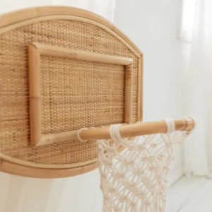 Juguete de Baloncesto de Ratán Natural para Niños, Decoración Ecológica Hecha a Mano Única de Vietnam - Product Image 1