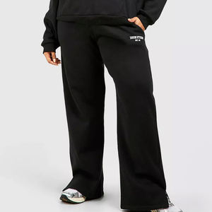 Venta caliente de gran tamaño de las mujeres personalizadas pulóver con capucha chándal con logotipo gimnasio ajuste pantalones de chándal Streetwear Joggers conjunto - Product Image 4