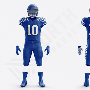 Camiseta Deportiva Vintage de Fútbol Americano, Manga Larga, Sublimación, Malla Transpirable, Bordada, Tallas Grandes - Product Image 1