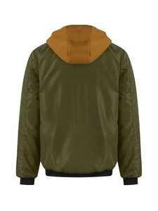 Chaqueta con capucha informal para hombre con forro a cuadros: ropa de abrigo de invierno cálida y elegante, chaqueta bomber para hombre - Product Image 5