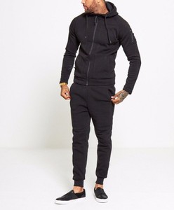Survêtements en coton épais à logo personnalisé Ensemble sweats à capuche et pantalons de survêtement en éponge française pour hommes Survêtement - Product Image 1