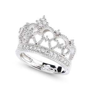 Jeulia <b>Crown</b> Design Sterling Silver Children's Fashion <b>Ring</b> with Zircon - Product Image 5